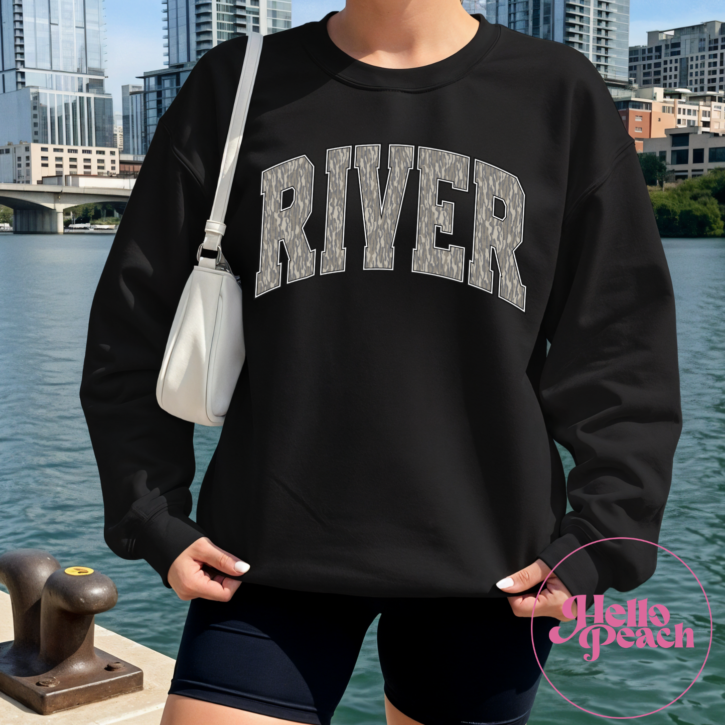 River Camo Crewneck