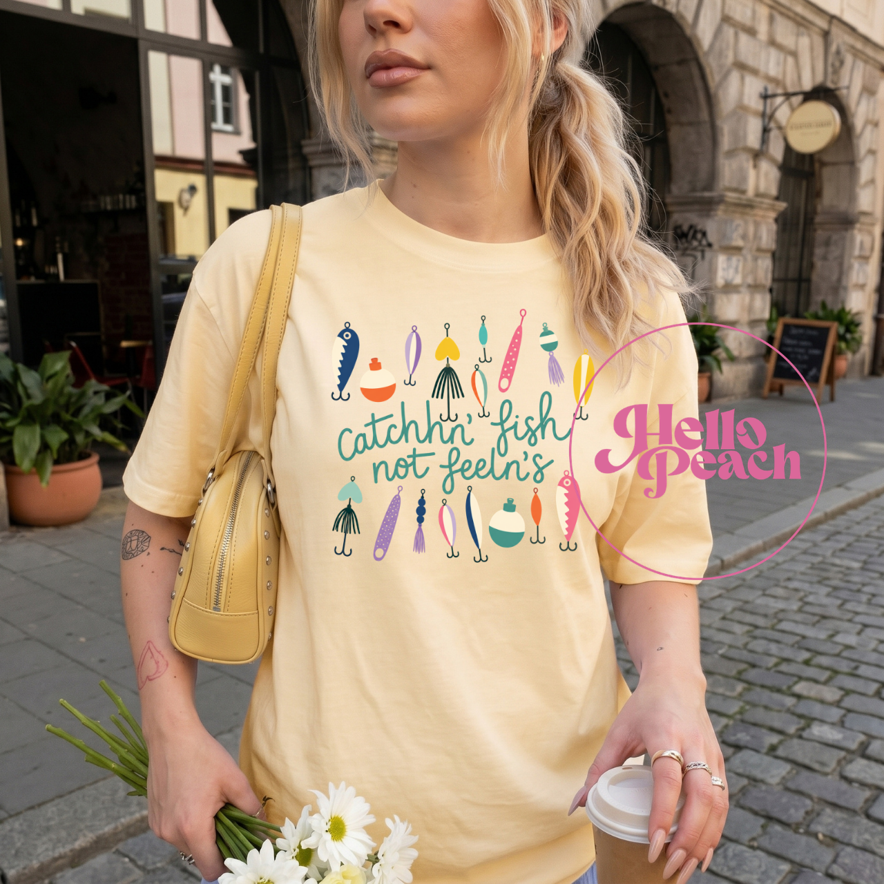 Catchin Fish Not Feelings Tee