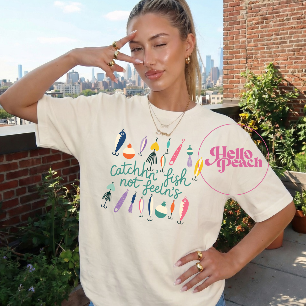 Catchin Fish Not Feelings Tee
