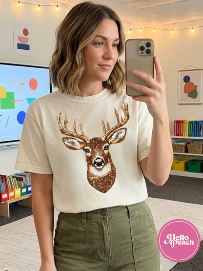 Faux Glitter Dear Tee