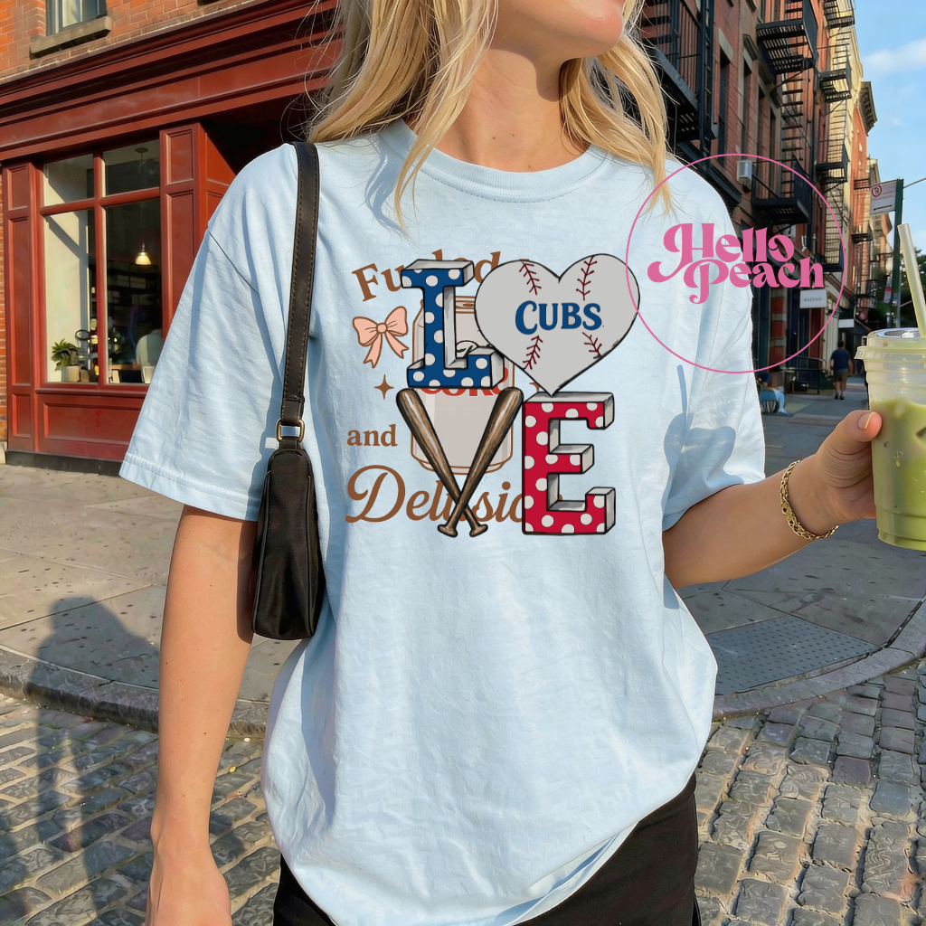 Love Chicago Baseball Tee
