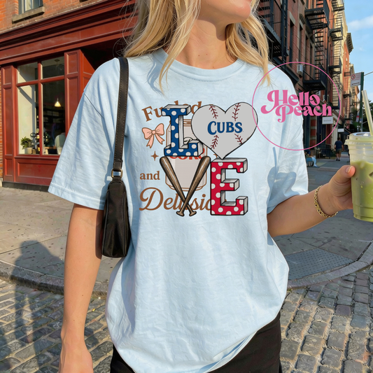 Love Chicago Baseball Tee