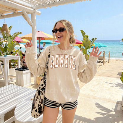 Auntie Checkered Tee or Sweatshirt