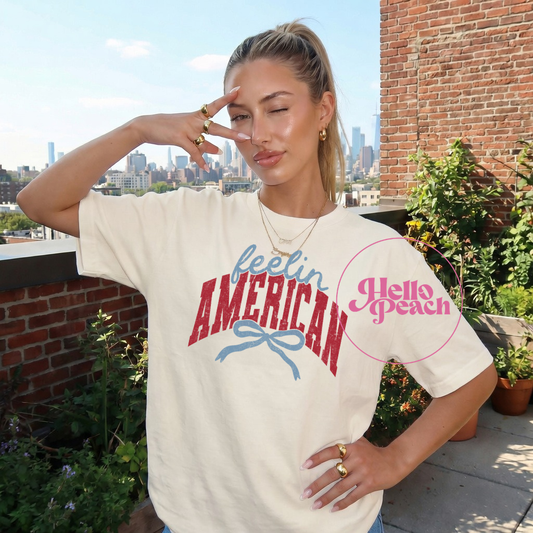Feelin American With a Bow Tee