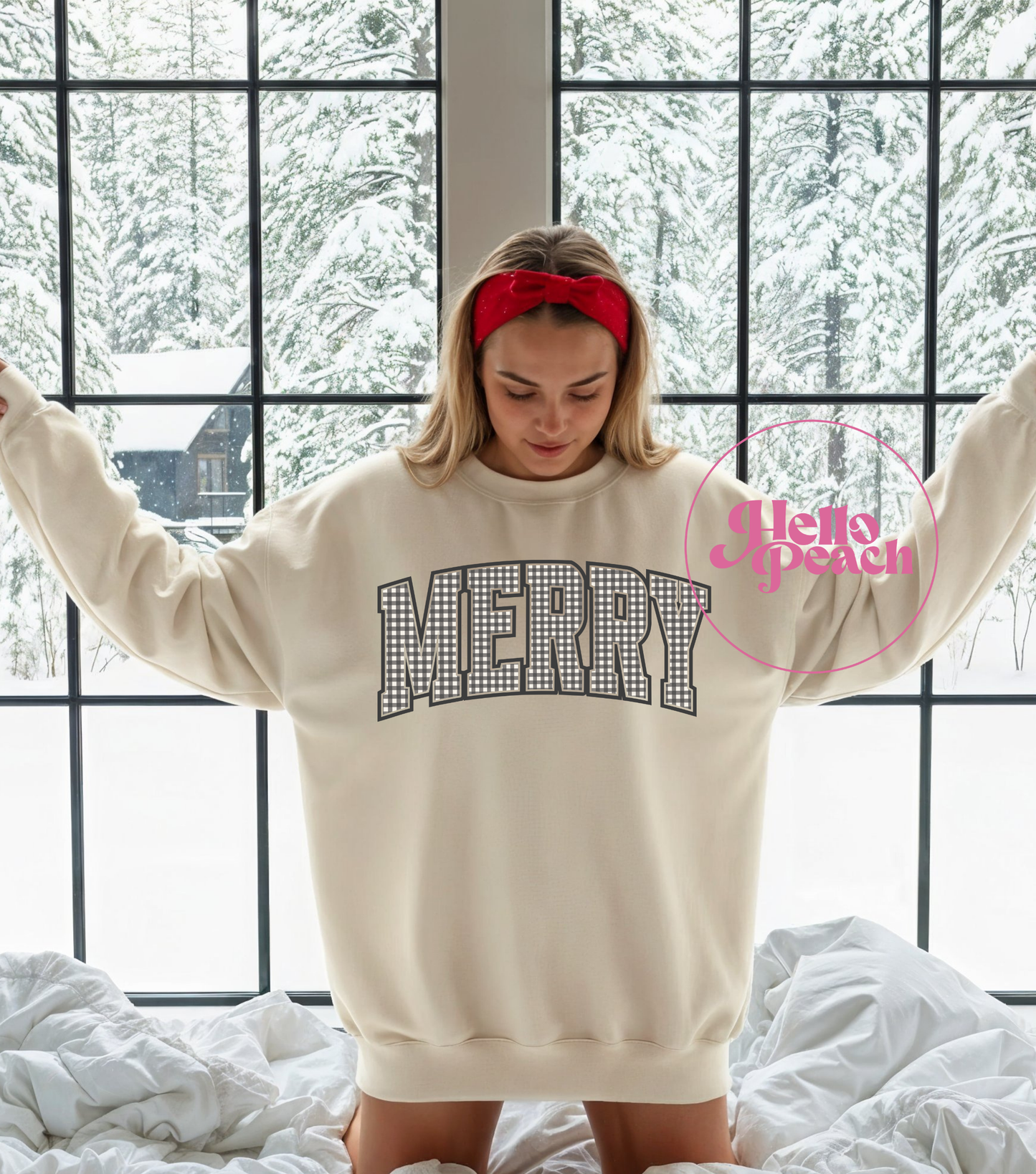 Merry Crewneck (Gingham)