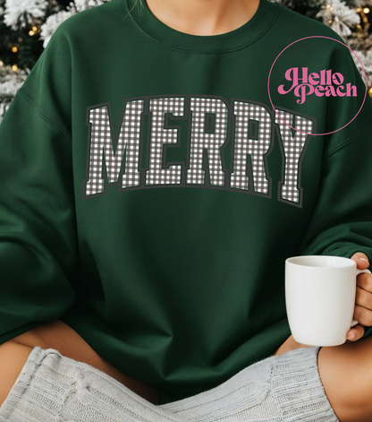 Merry Crewneck (Gingham)