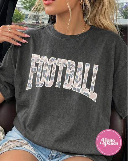 Light Duck Camo Football Tee