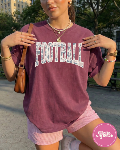 Light Duck Camo Football Tee