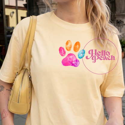 Small Paw Watercolor Tee