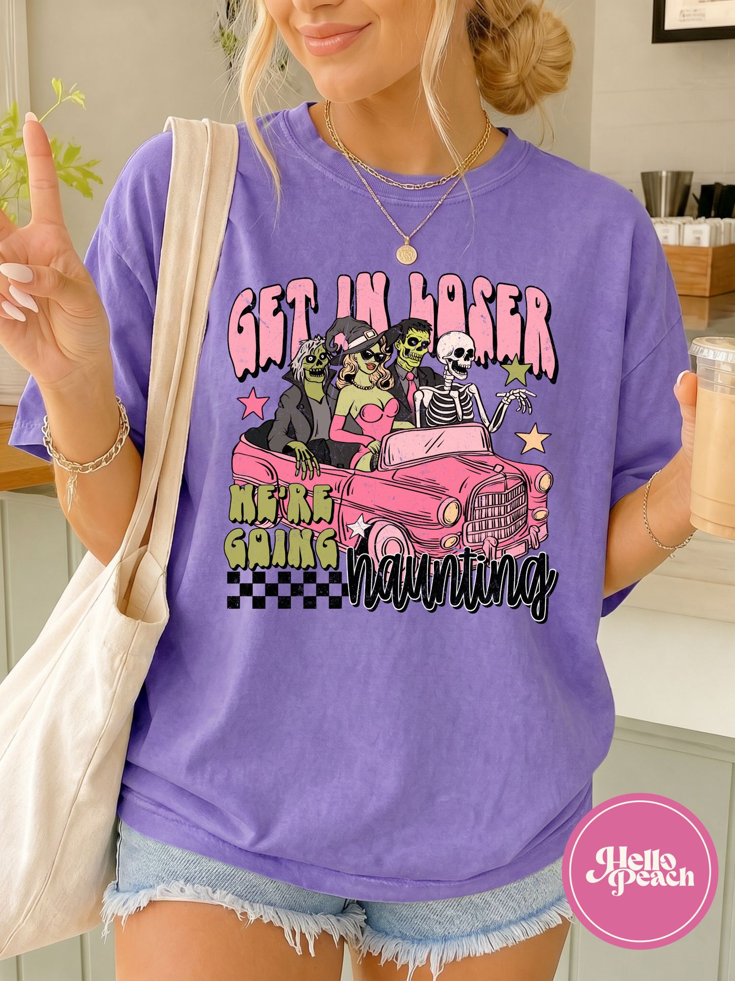 Get In Loser We're Going Haunting Tee