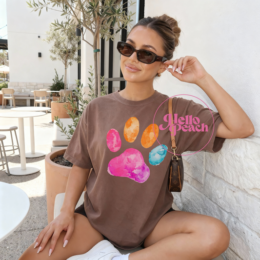 Large Paw Watercolor Tee
