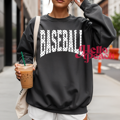 Polka Dots + Baseballl Tee or Sweatshirt