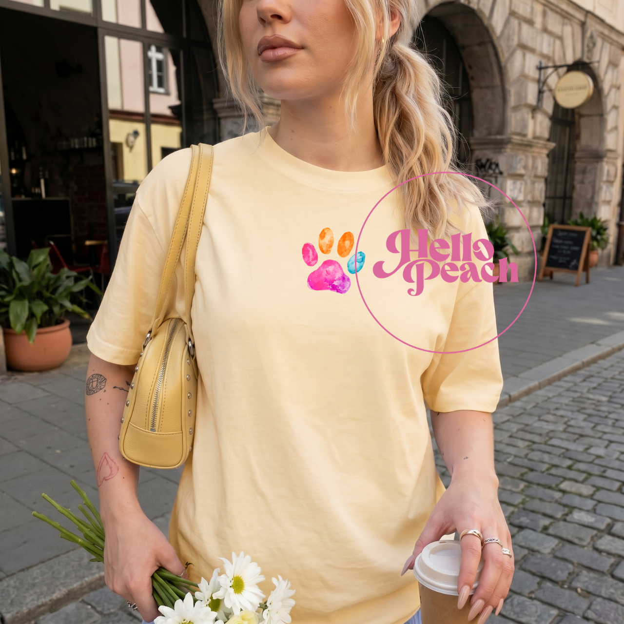 Small Paw Watercolor Tee
