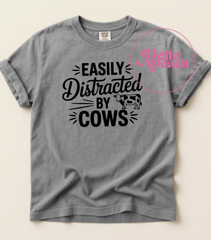 Easily Distracted By Cows Tee