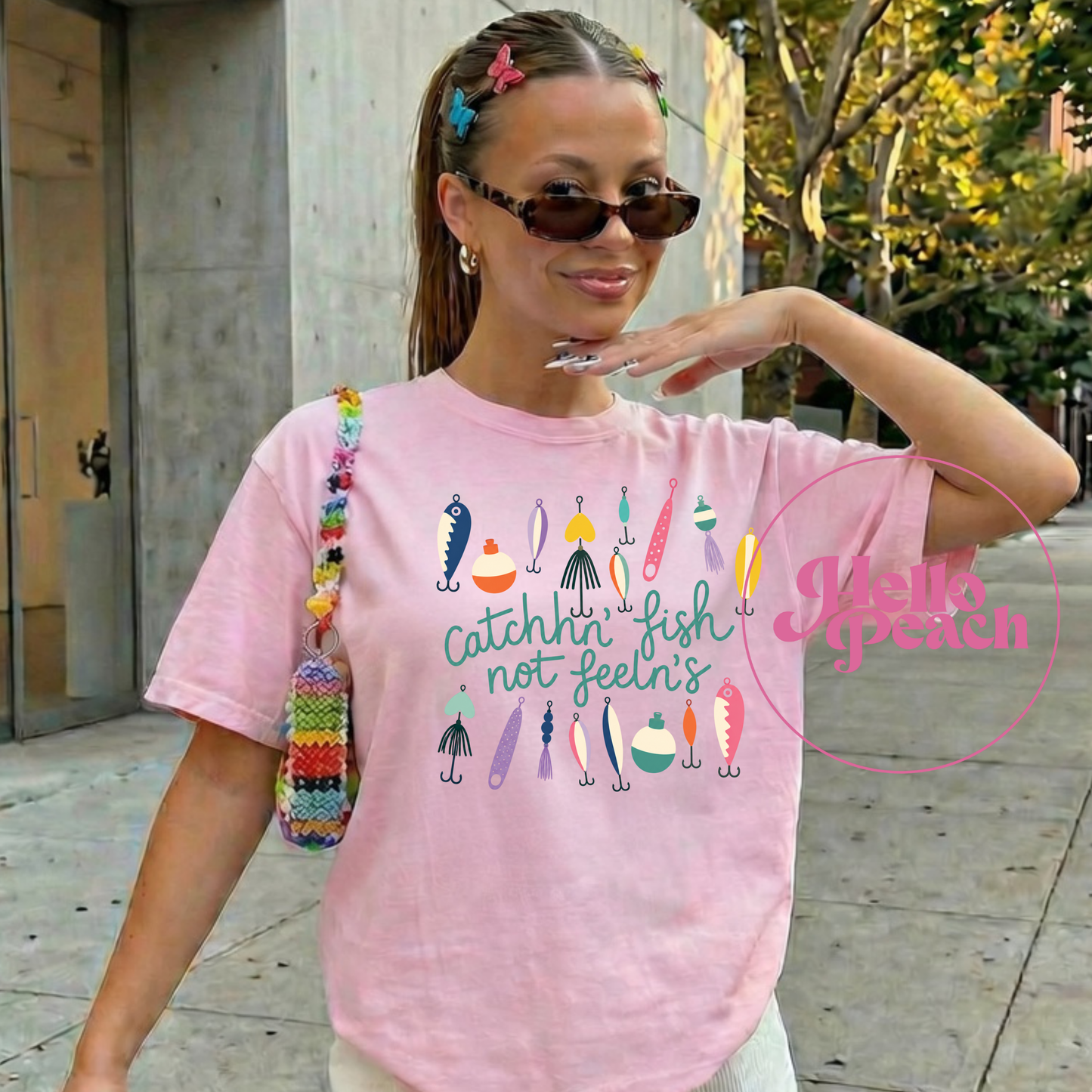 Catchin Fish Not Feelings Tee