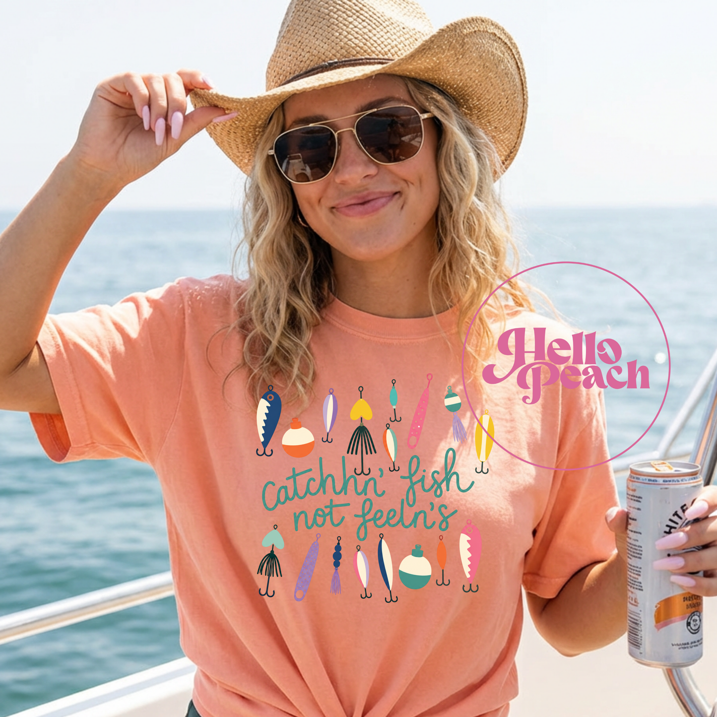 Catchin Fish Not Feelings Tee