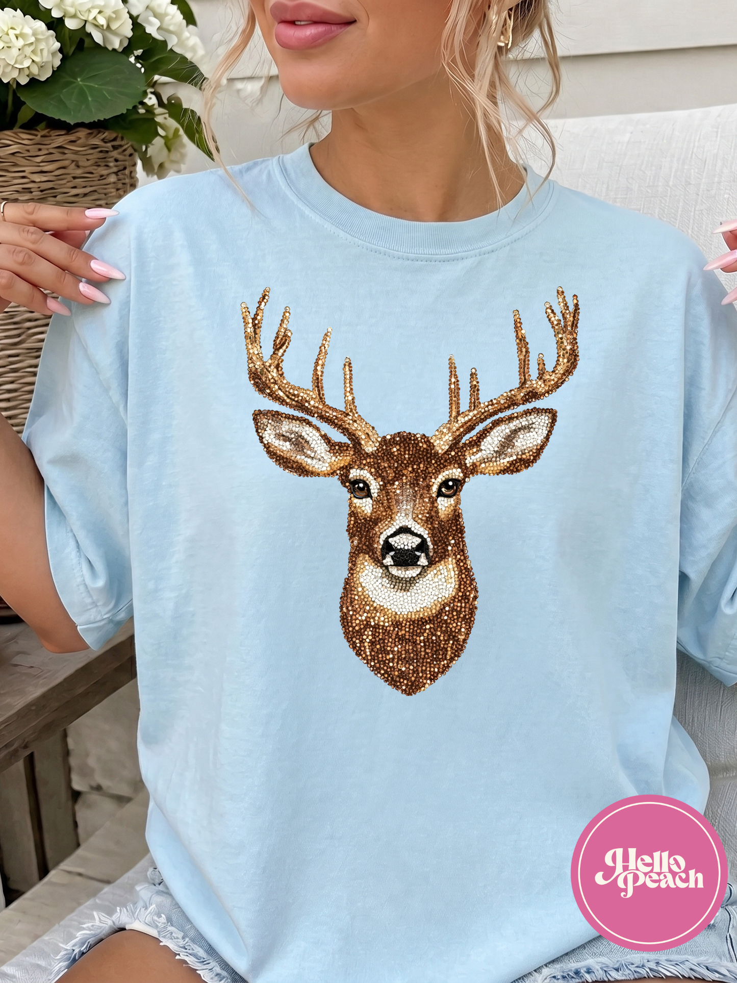 Faux Glitter Dear Tee