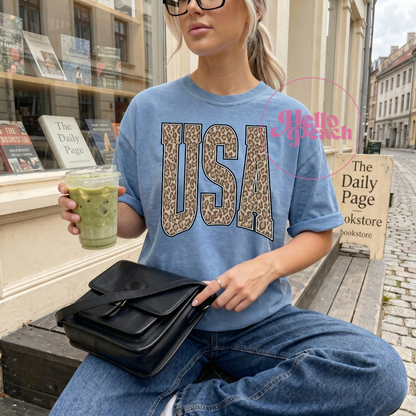 USA Leopard Tee
