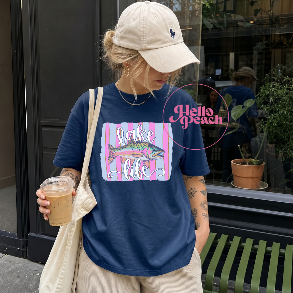 Glitter Lake Life Trout Tee
