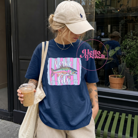 Glitter Lake Life Trout Tee