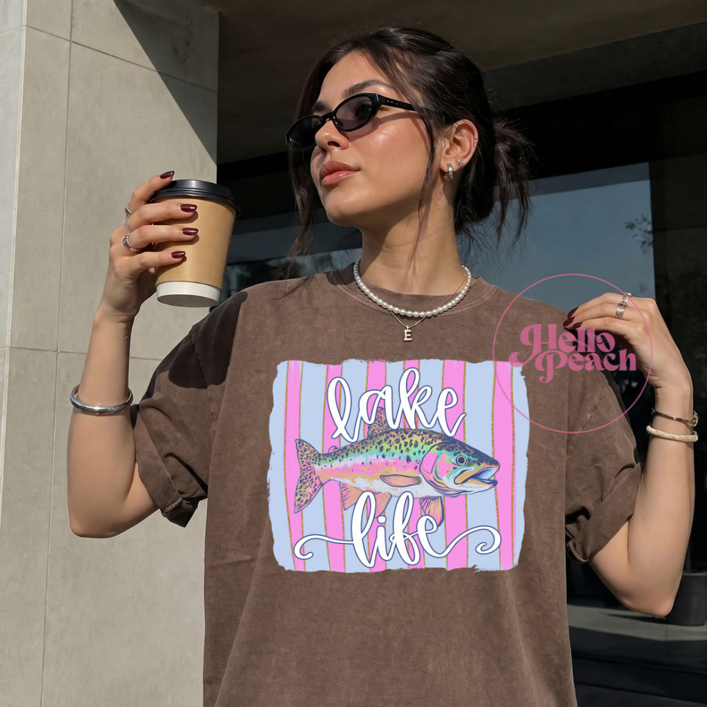 Glitter Lake Life Trout Tee