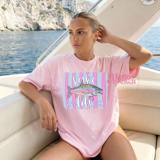 Glitter Lake Life Trout Tee