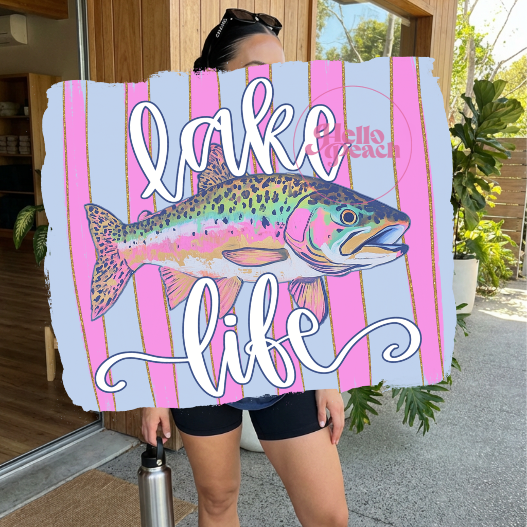 Glitter Lake Life Trout Tee