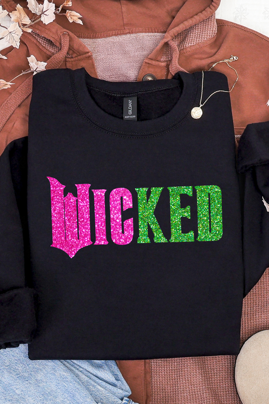 Wicked Faux Glitter Sweatshirt