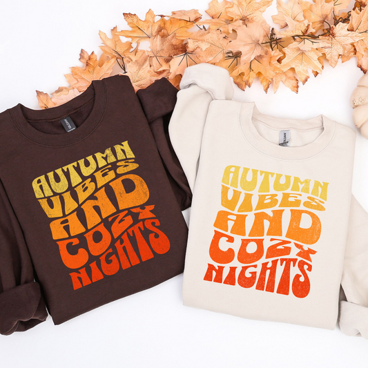 Autumn Vibes Cozy Nights Sweatshirt