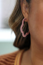 Flowered Hoop Earrings