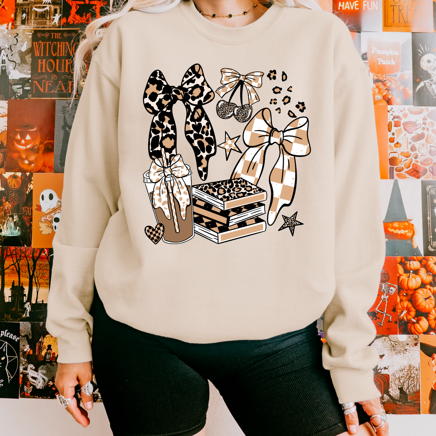 Coffee Books Collage Sweatshirt