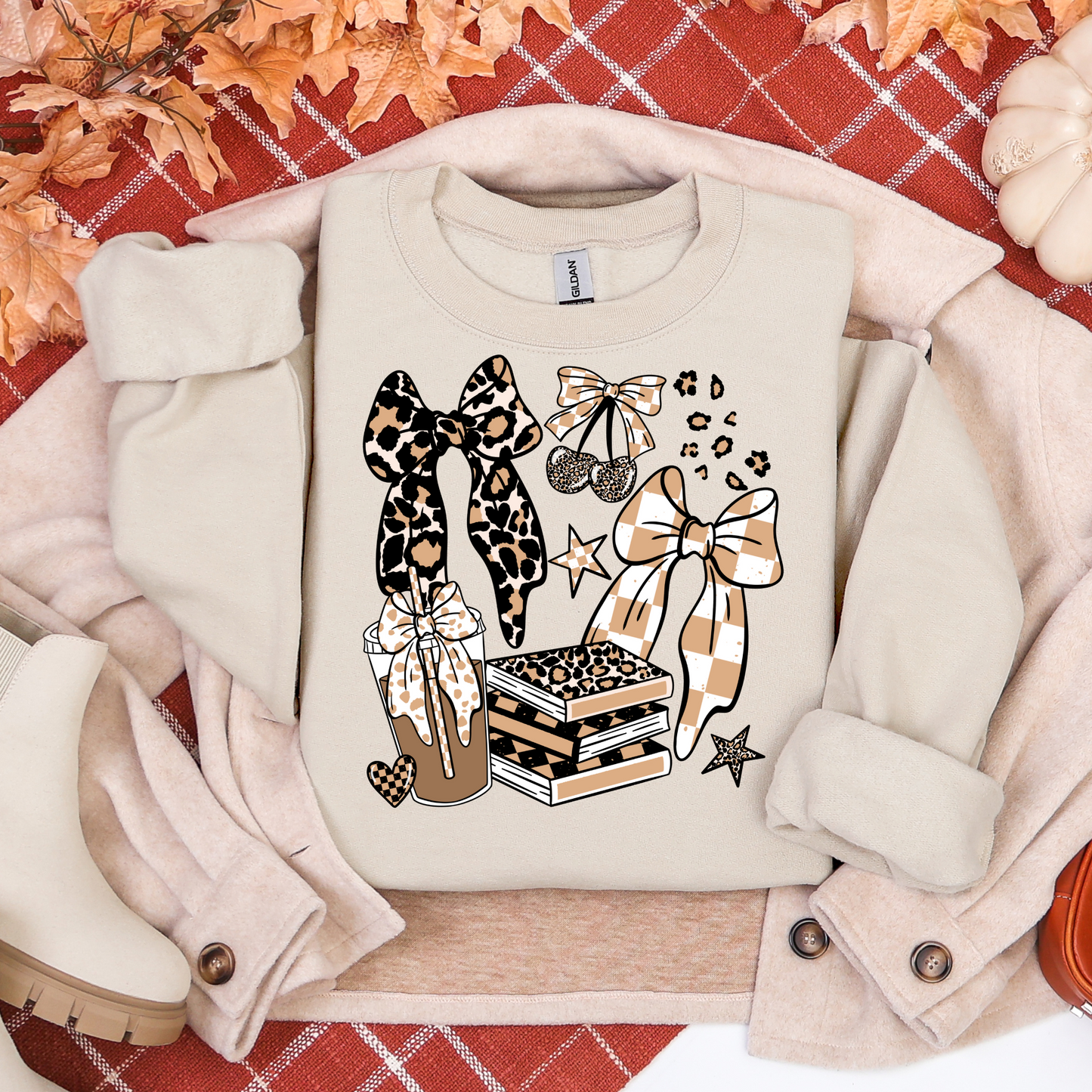 Coffee Books Collage Sweatshirt