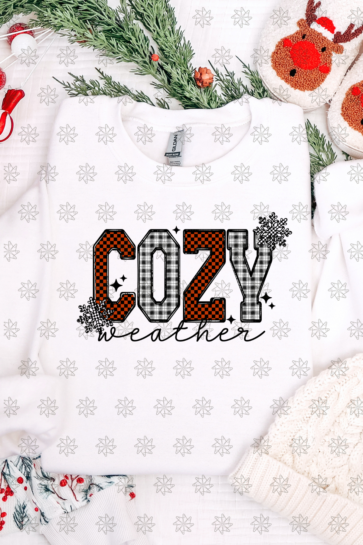 Cozy Weather Plaid Sweatshirt