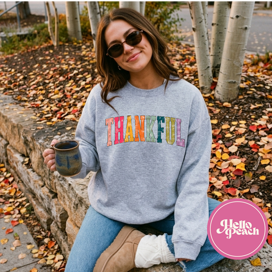 Colorful Thankful Crewneck
