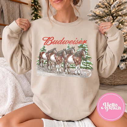 Vintage Clydesdale Horses Crewneck