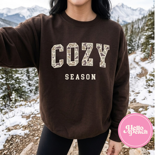 Camo Cozy Season Crewneck