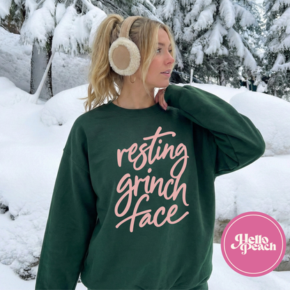 Resting Grinch Face Crewneck