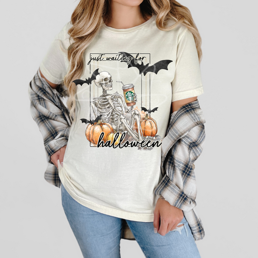 Just Over Here Waiting- Halloween Tee