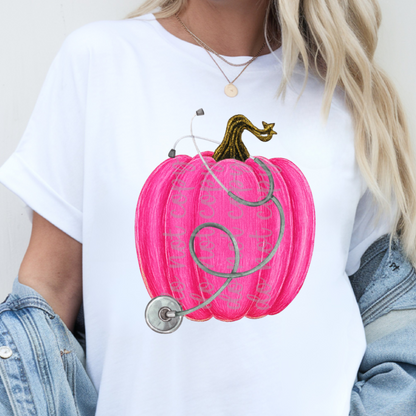 Pink Pumpkin Nurse Tee