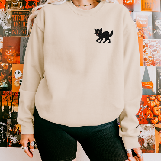 Scary Black Cat Sweatshirt